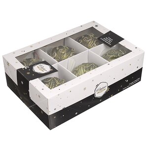 Елочные шары Pellio Intelvi 8 см, 6 шт, стекло Winter Deco фото 3