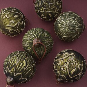 Елочные шары Pellio Intelvi 8 см, 6 шт, стекло Winter Deco фото 2