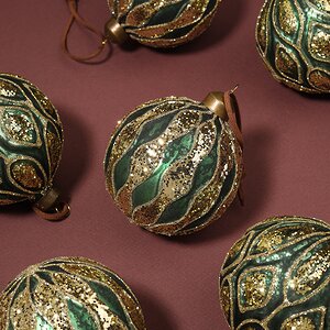 Елочные шары Rovere Veronese 8 см, 6 шт, стекло Winter Deco фото 2