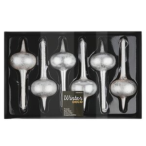 Елочные игрушки Fossato di Vico 19 см, 6 шт, стекло Winter Deco фото 3