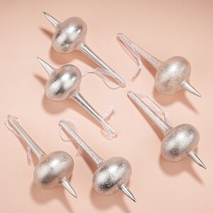 Елочные игрушки Fossato di Vico 19 см, 6 шт, стекло Winter Deco фото 10