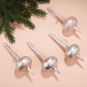 Елочные игрушки Fossato di Vico 19 см, 6 шт, стекло Winter Deco фото 11