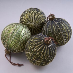 Елочные шары Riola Sardo 10 см, 4 шт, стекло Winter Deco фото 4