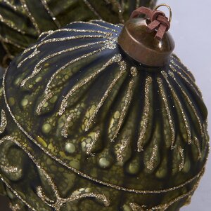 Елочные шары Riola Sardo 10 см, 4 шт, стекло Winter Deco фото 2