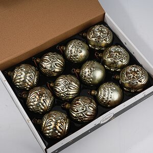 Елочные шары Tempio Pausing 8 см, 12 шт, стекло Winter Deco фото 8