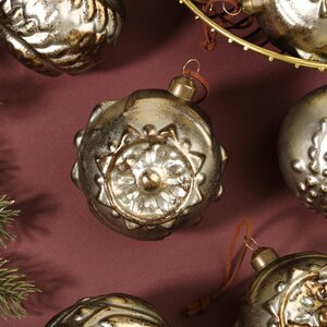 Елочные шары Tempio Pausing 8 см, 12 шт, стекло Winter Deco фото 6