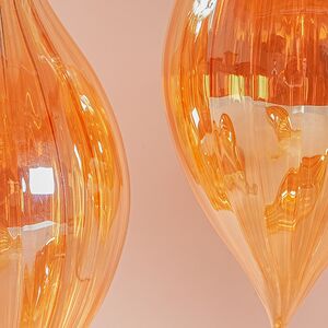 Елочные игрушки Сосульки - Восходящее солнце 13 см, 6 шт, подвеска, стекло Winter Deco фото 9