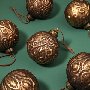 Елочные шары Bagnolo in Piano 8 см, 6 шт, стекло Winter Deco фото 2