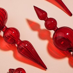 Елочные игрушки Беллини 20 см, 5 шт, стекло, уцененные Winter Deco фото 5