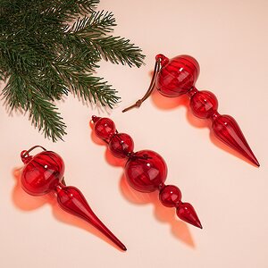 Елочные игрушки Беллини 20 см, 5 шт, стекло, уцененные Winter Deco фото 8