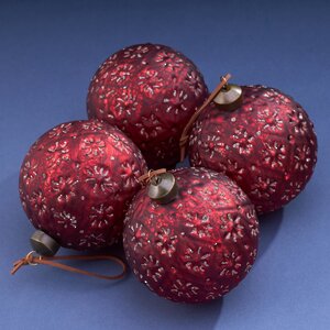 Елочные шары Alfiano-Natta 10 см, 4 шт, стекло Winter Deco фото 6