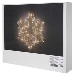 Светодиодная Снежинка Кристальная 29 см, 70 теплых белых LED ламп, таймер, на батарейках, IP44 Winter Deco фото 7