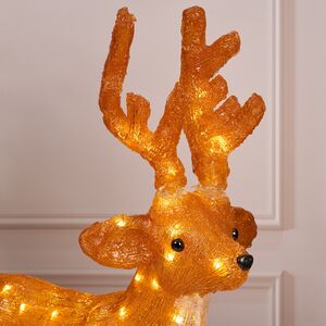 Светодиодный олень Норман 63 см, 80 теплых белых LED ламп, акрил, IP44 Winter Deco фото 2