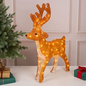 Светодиодный олень Норман 63 см, 80 теплых белых LED ламп, акрил, IP44 Winter Deco фото 4
