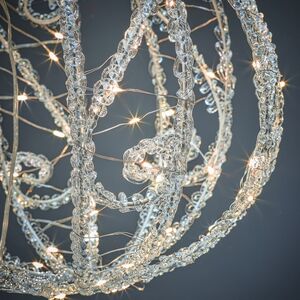 Светодиодный шар Кружево 30 см, 80 теплых белых LED ламп, акрил, IP44 Winter Deco фото 2