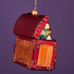 Елочная игрушка Сундук Бродячего Цирка 10 см, стекло, подарочная коробка Winter Deco фото 5