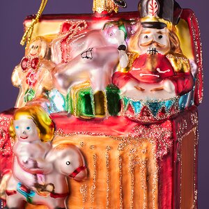 Елочная игрушка Сундук Бродячего Цирка 10 см, стекло, подарочная коробка Winter Deco фото 6