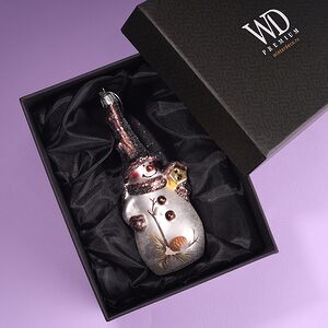 Елочная игрушка Снеговик Лесничий 16 см в подарочной коробке, стекло Winter Deco фото 3