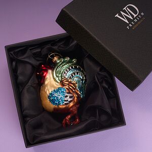 Елочная игрушка Петух Каталонский 11 см, стекло, подарочная коробка Winter Deco фото 3