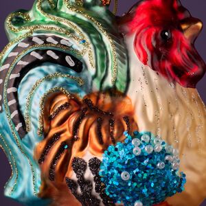 Елочная игрушка Петух Каталонский 11 см, стекло, подарочная коробка Winter Deco фото 7