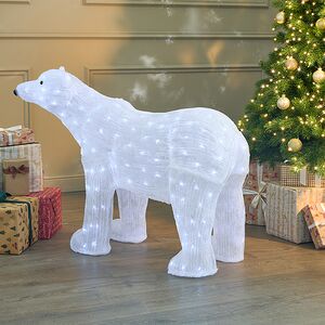 Светодиодная фигура Медведь - Abitante Artico 105 см, 180 холодных белых LED ламп, акрил, IP44 Winter Deco фото 5