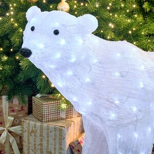 Светодиодная фигура Медведь - Abitante Artico 105 см, 180 холодных белых LED ламп, акрил, IP44 Winter Deco фото 2