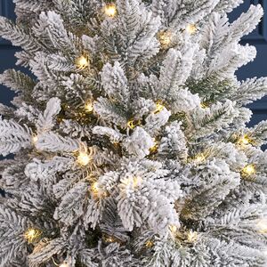 Искусственная елка с лампочками Гранада 90 см заснеженная, 120 теплых белых LED, ЛИТАЯ + ПВХ, контроллер, на батарейках Winter Deco фото 6