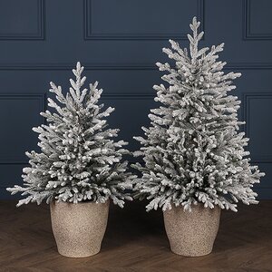 Искусственная елка с лампочками Norway 90 см заснеженная в кашпо, 90 теплых белых LED, ЛИТАЯ + ПВХ Winter Deco фото 8