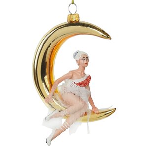 Стеклянная елочная игрушка Балерина Тальони - Moon Rhapsody 13 см, подвеска Winter Deco фото 1