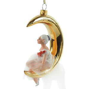 Стеклянная елочная игрушка Балерина Тальони - Moon Rhapsody 13 см, подвеска Winter Deco фото 2