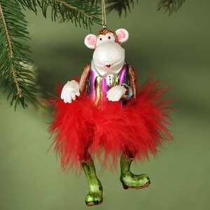 Елочная игрушка Мартышка Мэгги - Гламурная Кокетка 15 см Winter Deco фото 2