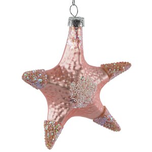 Стеклянная елочная игрушка Морская Звезда Ариелли 12 см, подвеска Winter Deco фото 2