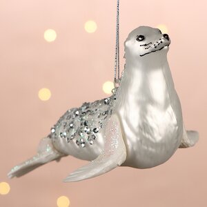 Елочная игрушка Морской Лев Хьюго 15 см, подвеска, стекло Winter Deco фото 2