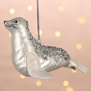 Елочная игрушка Морской Лев Хьюго 15 см, подвеска, стекло Winter Deco фото 4