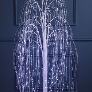 Светодиодное дерево Ива Basildon 150 см, 400 холодных белых микро LED ламп, IP44 Winter Deco фото 4