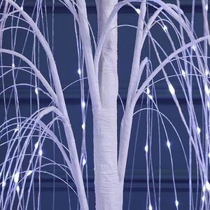 Светодиодное дерево Ива Basildon 150 см, 400 холодных белых микро LED ламп, IP44 Winter Deco фото 5