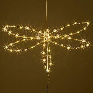 Плоское светодиодное украшение Стрекоза 50 см, 70 теплых белых LED ламп, IP44 Winter Deco фото 6