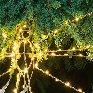 Плоское светодиодное украшение Стрекоза 80 см, 126 теплых белых LED ламп, IP44 Winter Deco фото 2