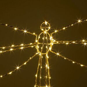 Плоское светодиодное украшение Стрекоза 80 см, 126 теплых белых LED ламп, IP44 Winter Deco фото 6