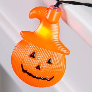 Светодиодная гирлянда на батарейках Halloween - Тыква Джин 3.80 м, 20 желтых LED ламп Winter Deco фото 2