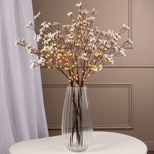 Набор светодиодных веточек Гипсофила Bonhill 80 см, 45 теплых белых микро LED ламп, 3 шт, IP44 Winter Deco фото 1