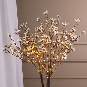 Набор светодиодных веточек Гипсофила Bonhill 80 см, 45 теплых белых микро LED ламп, 3 шт, IP44 Winter Deco фото 2