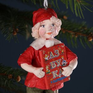 Набор ватных елочных игрушек Буратино - Куклы Карабаса 12-13 см, 3 шт, подвеска Winter Deco фото 4