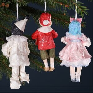 Набор ватных елочных игрушек Буратино - Куклы Карабаса 12-13 см, 3 шт, подвеска Winter Deco фото 2