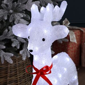 Светодиодная фигура Олень Винди 64 см, 60 холодных белых LED ламп, IP44 Winter Deco фото 2