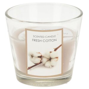 Ароматическая свеча Fresh Cotton 8 см, в стеклянном стакане Koopman фото 1