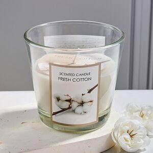 Ароматическая свеча Fresh Cotton 8 см, в стеклянном стакане Koopman фото 1