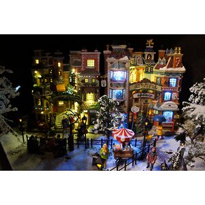 Фасад Рождественский переулок, 27*24*7 см, подсветка, батарейки Lemax фото 2