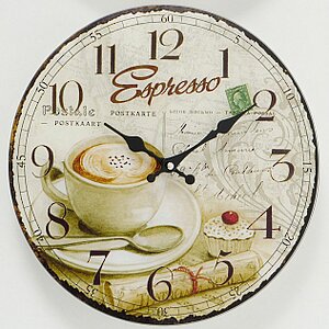 Настенные часы Coffee Time - Рим 34 см