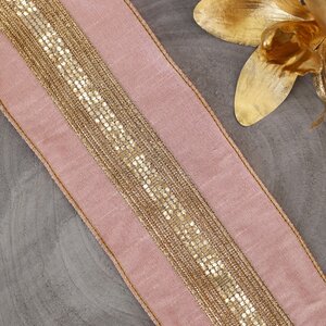 Декоративная лента Rosa Paradies: Glanz Gold 500*10 см Kaemingk фото 2
